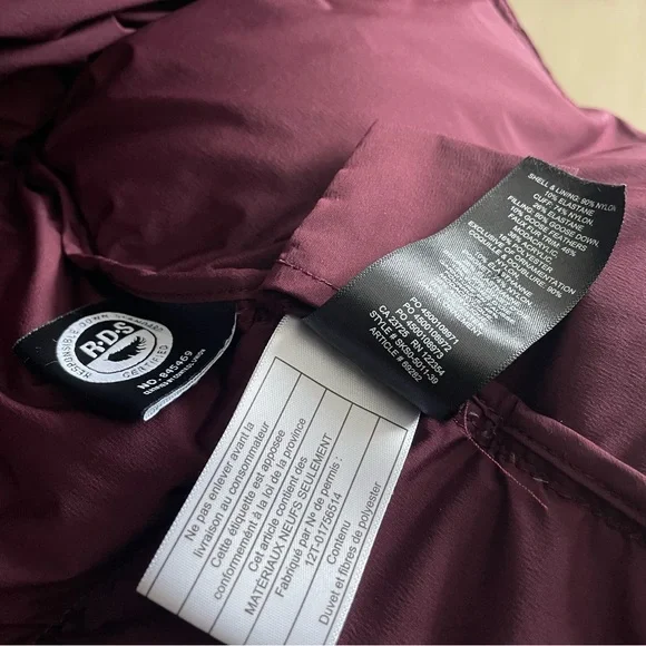 Aritzia The Group Babaton Park City Long Puffer Jacket in Burgundy Size XXS - Picture 5 of 6